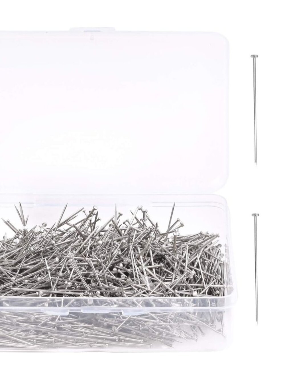 1000PCS Fine Straight Pins, Durable Stainless Steel Dressmaker For Sewing with P